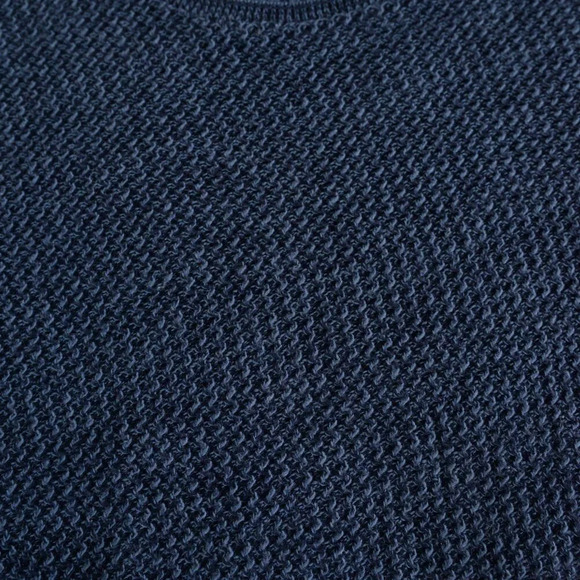 Vintage David Taylor Navy Fine Knit 3D Eclectic Grandpa V Neck Sweater Medium - Picture 9 of 9